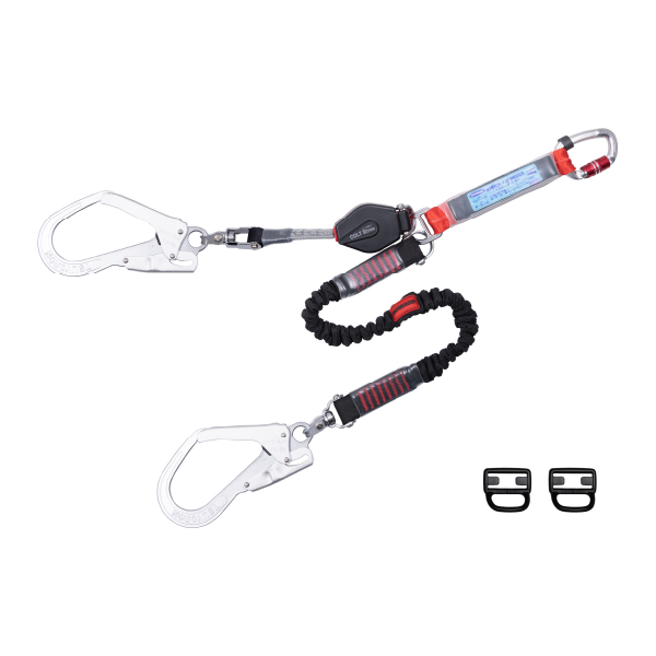 【藤井電工製】フルハーネス用ランヤード／THL-CRNV93SV-21KS-2R23（2丁掛け）